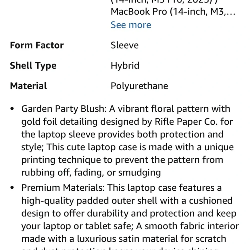 Floral Laptop Sleeve